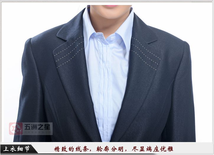 女士职业装定制细节图