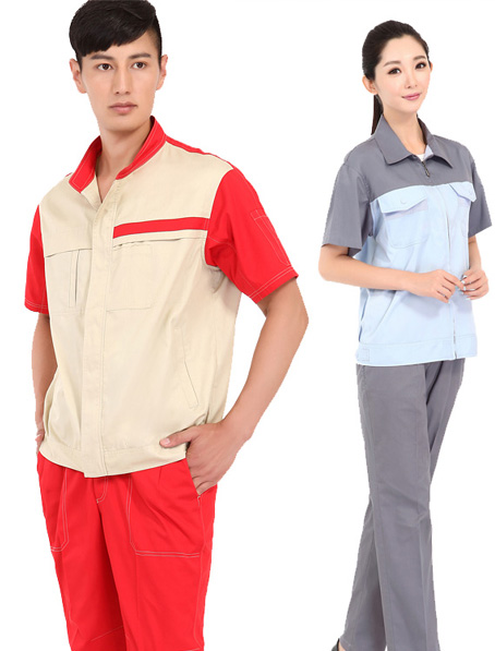 夏季工作服定做款式图