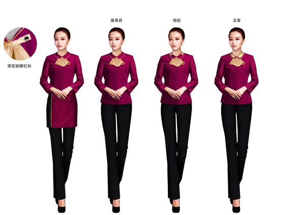 西餐厅服务员女冬装