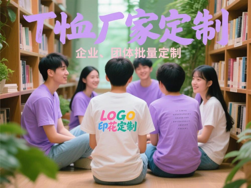 紫色半袖商务T恤定制