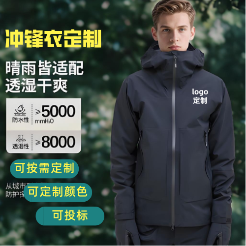 定制工作服选定制软壳拼色冲锋衣三合一