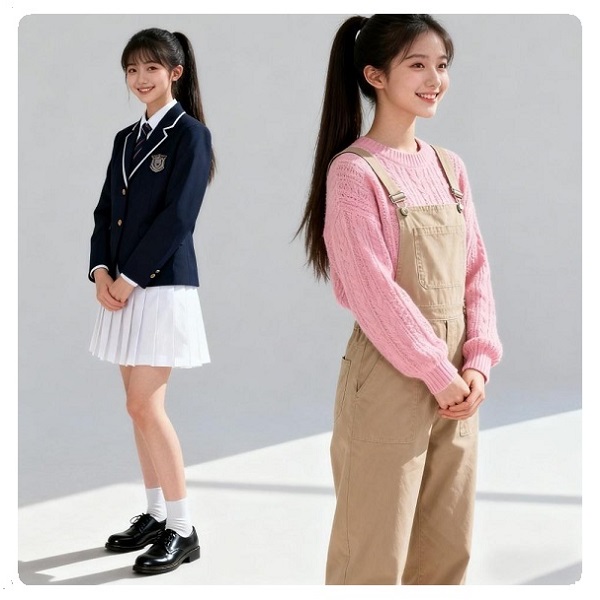 定制校服与常服对比
